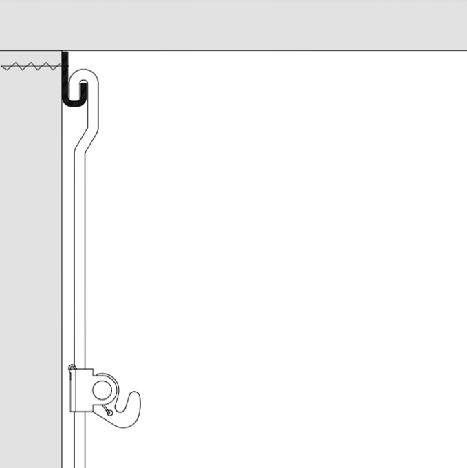 Cimaise Box PREMIUM Classic Rail + Tige 4 mm - 200 cm - Kit tout en un Blanc mat à peindre - 3