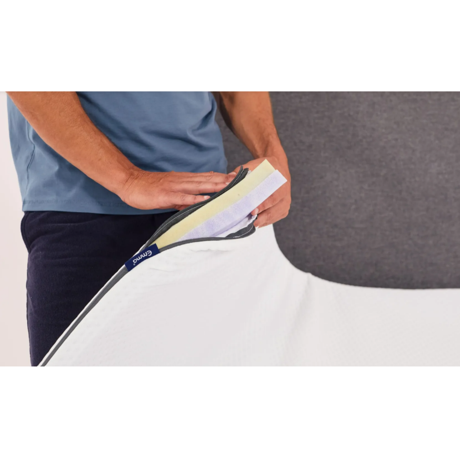 Emma | Surmatelas Réversible 160x200 cm | Souplesse Et Adaptabilité | Confort Personnalisable | Housse Lavable | 6 cm Additionnels - 2