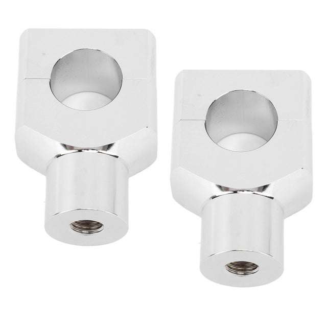 Morsetti per supporto manubrio motocicletta Supporto riser in metallo per manubri da 25 mm di diametro Veicoli elettrici per motociclette (argento)