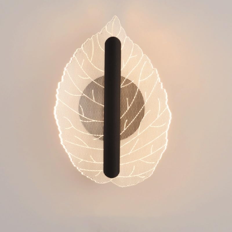 Nowoczesna lampa ścienna z akrylu, 7W LED, trzy kolory, ściemnialna, odpowiednia na stolik nocny lub do salonu, czarna