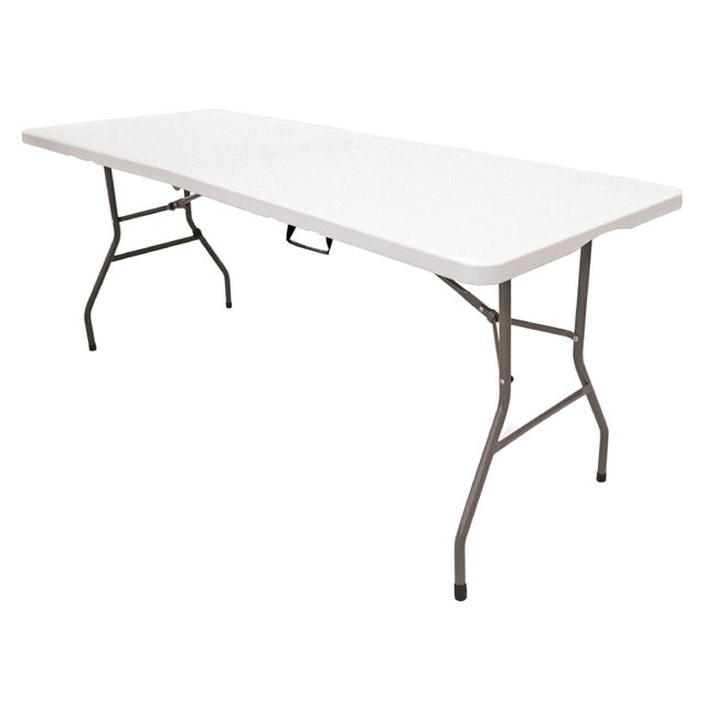 Mesa Plegable Solid 240 x 75 x 74. Uso Público. Portátil. Tablero Resina HDPE 4cm. 8/10 Personas. Multiuso Jardín Catering Hogar . The Homeweeks