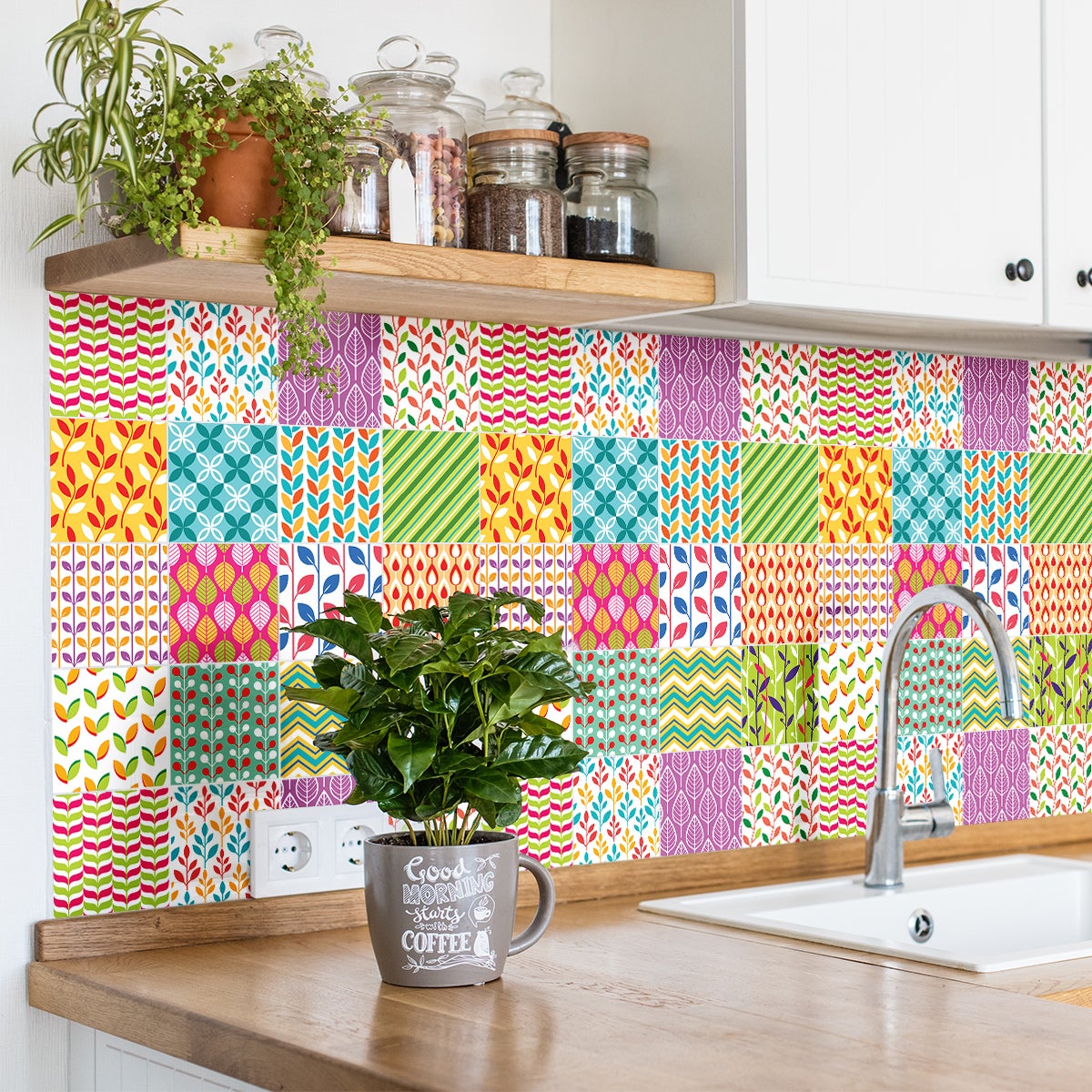 Carrelage Adhésif Mural 3D - 20 Pièces 30x30cm - Imperméable, Résistant - Vert, Autres Coloris - 7