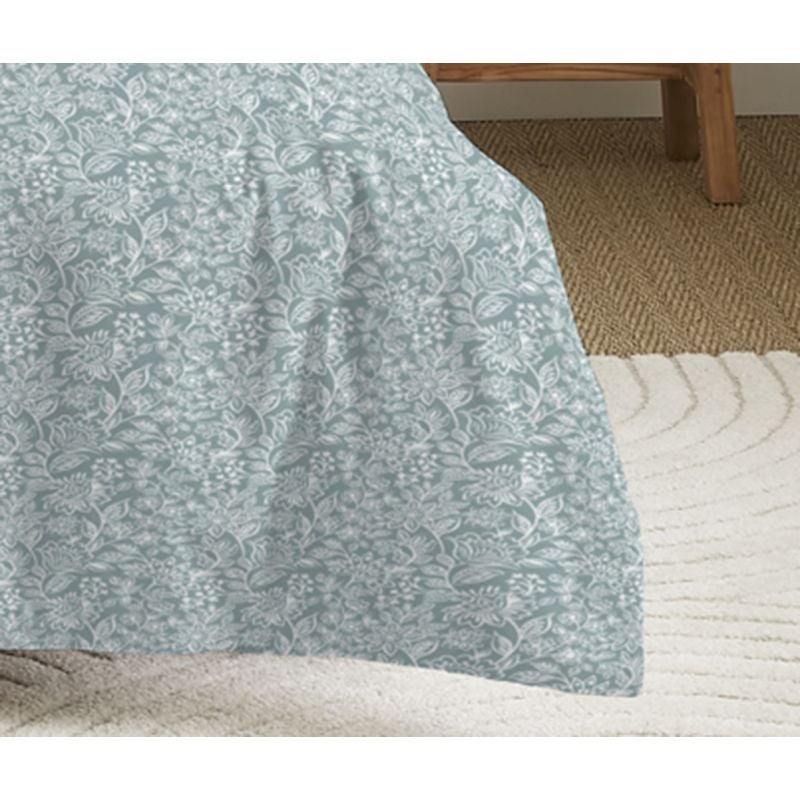 Parure de couette réversible pour lit 90 x 190 cm Céleste glacier - 4