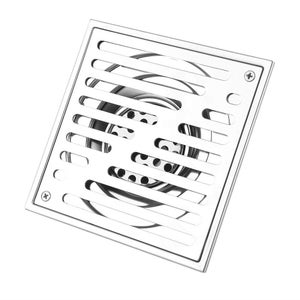 Griglia Di Scarico Per Doccia Antiodore – Con Filtro Estraibile, In Rame E Acciaio Inox, 10x10x6 Cm