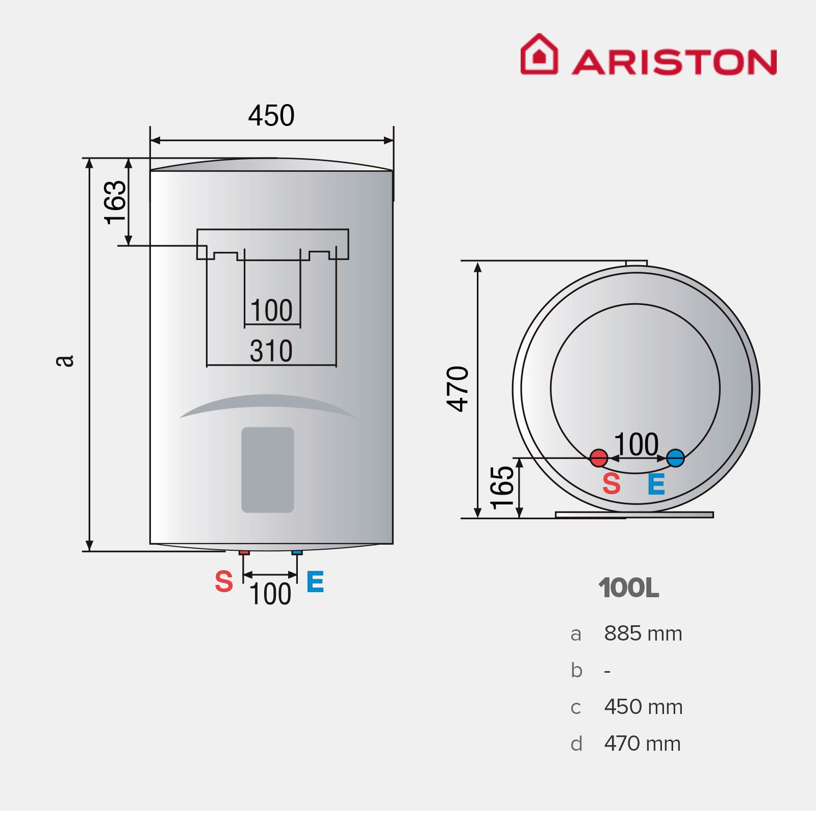Termoacumulador inteligente, Ariston, LYDOS ECO BLU 100L, Classe Energetica B - 4