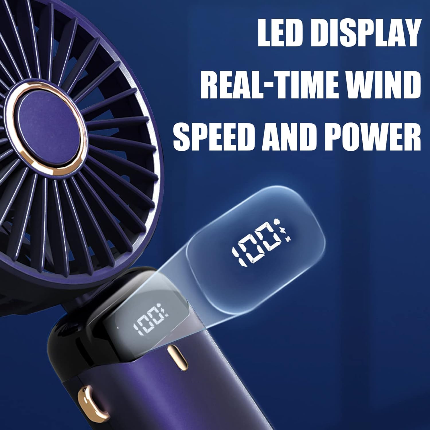Ventilateur USB Rechargeable Portable - Pliable Et Silencieux Pour Bureau, Voyage, Poche