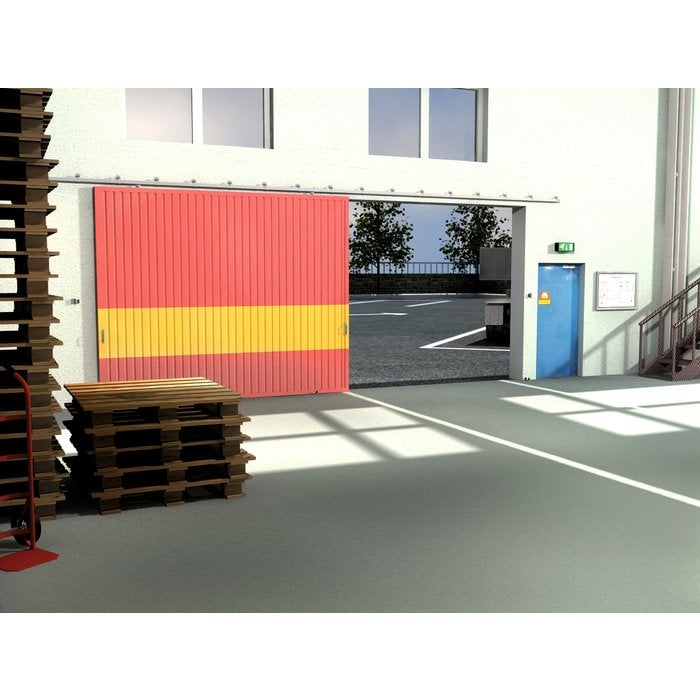 Monture fixation sur chant MANTION - 2 galets Delrin - Vis d'accrochage M10 - Capacité/porte: 80 kg - 235D - 3