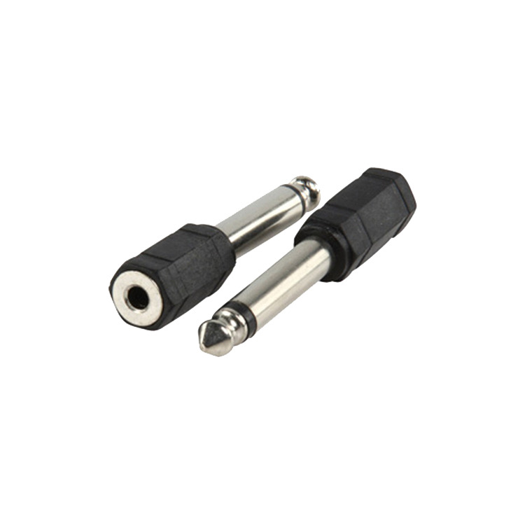 Adapter audio Goobay złącze Jack 6,35mm na 3,5mm czarny i srebrny