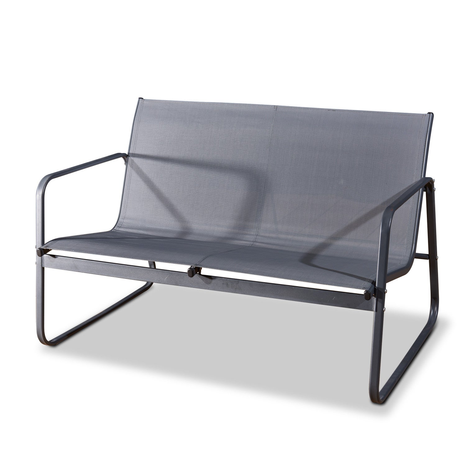 Salon de jardin 4 places en textilène et acier - Gris et Noir - ANNECY - IMS Garden - 3