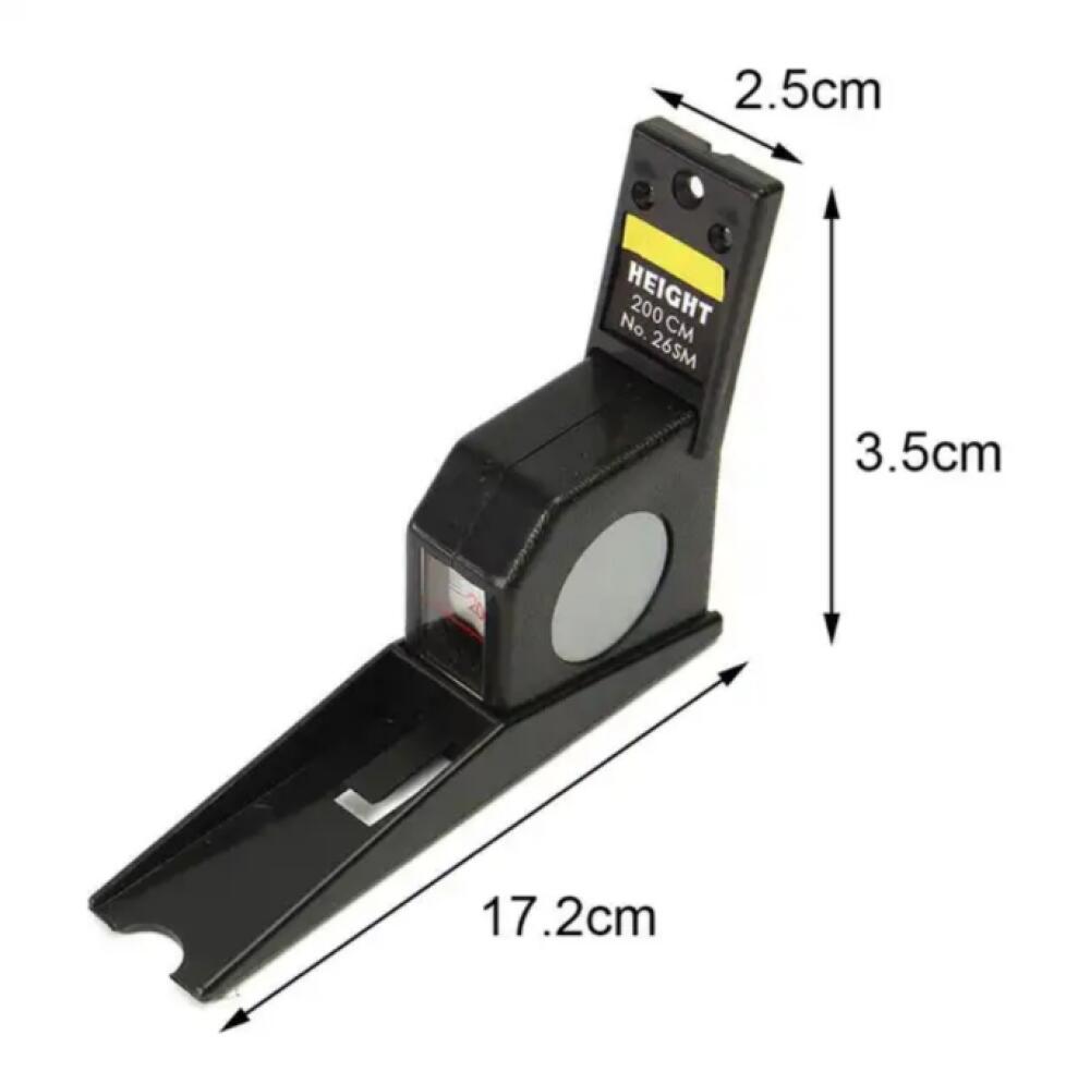 (BLACK) Toise Pratique pour Adultes et Enfants, Altimètre de 2 Mètres, Règle à Ruban Rétractable - 2