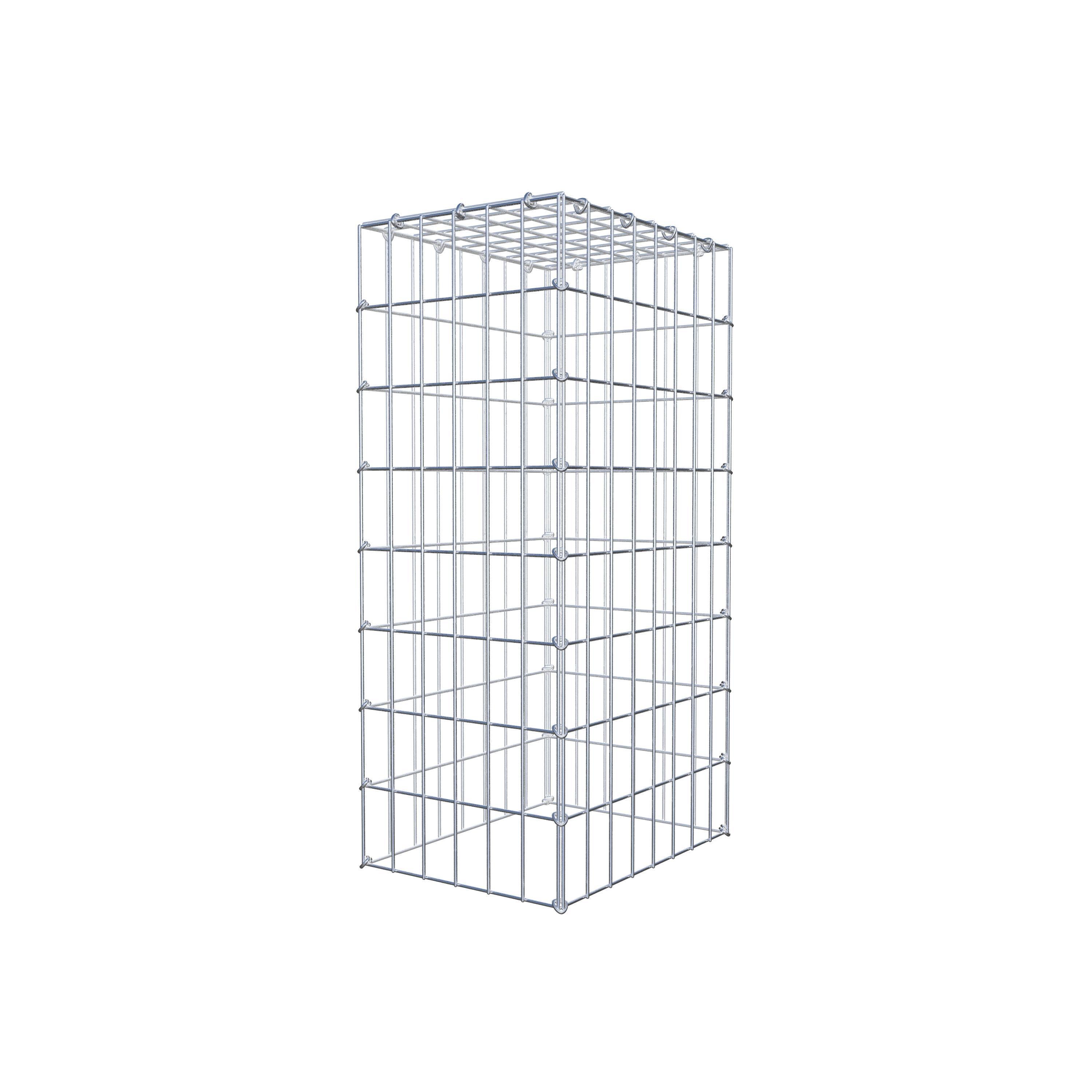 Gavión para apilar en acero galvanizado 80x40x30cm (LxAxP), malla 5 x 10cm, Anillo en C, sin rejilla inferior - 2