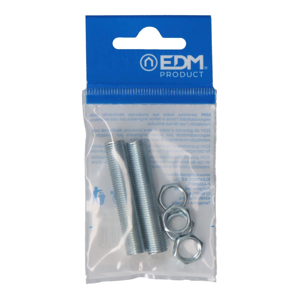 Tige filetée 50mm avec écrou sous emballage (2 tiges et 4 écrous) - 4