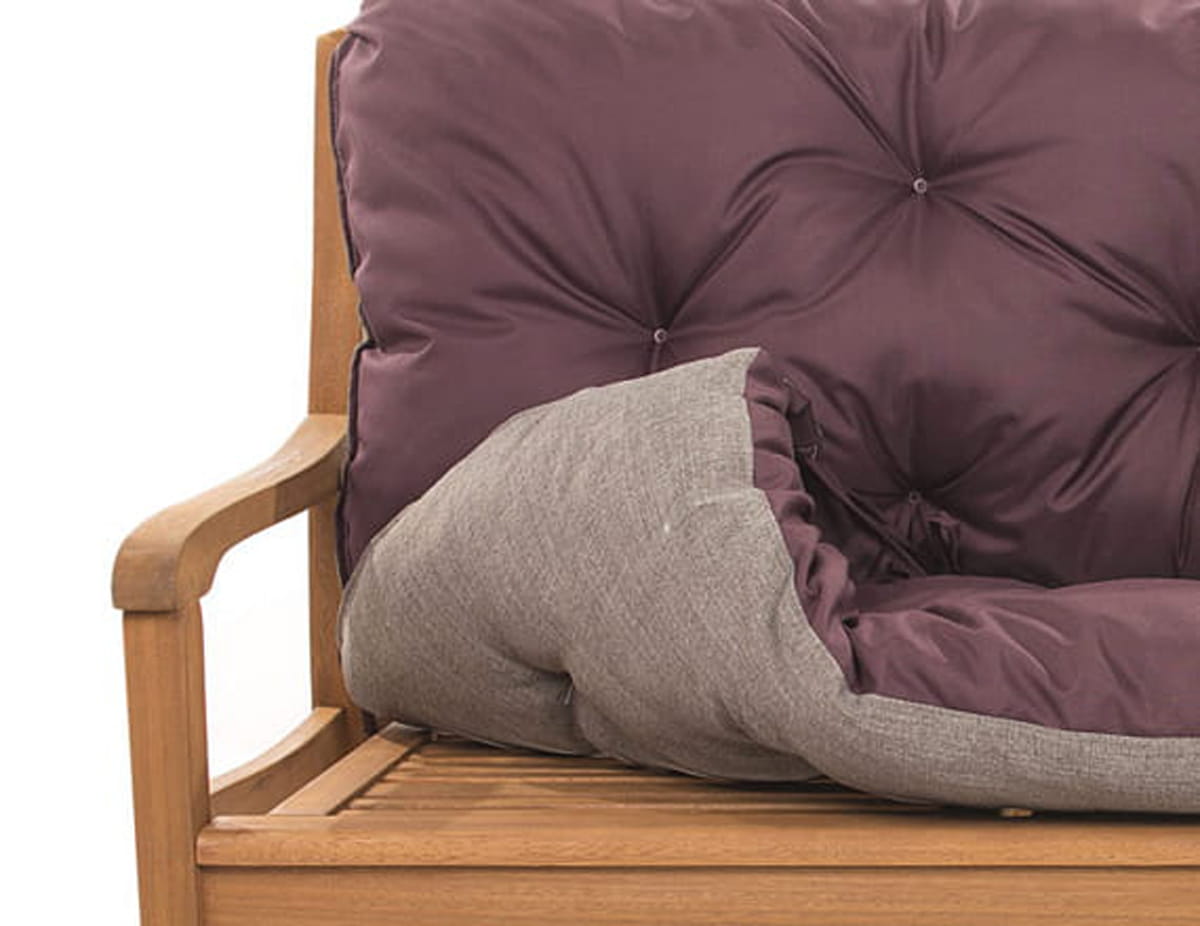 Coussin pour banc de jardin 150x50x40cm, coussin de jardin Marron, coussin de banc de jardin, coussin de balançoire, coussin de banc extérieur - 7