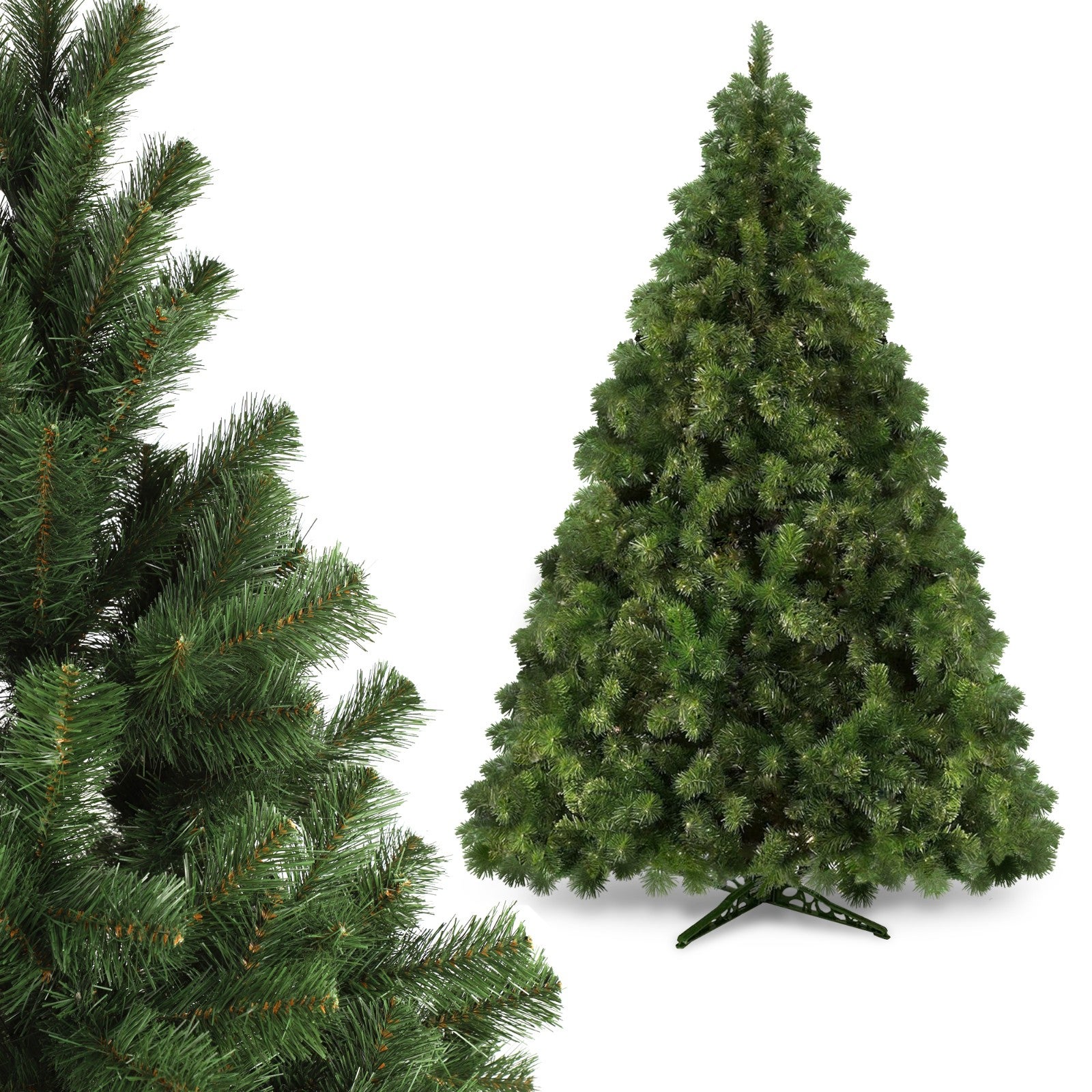 KADAX Sapin De Noël Artificiel 160 Cm - Pin Avec Tronc Naturel Et