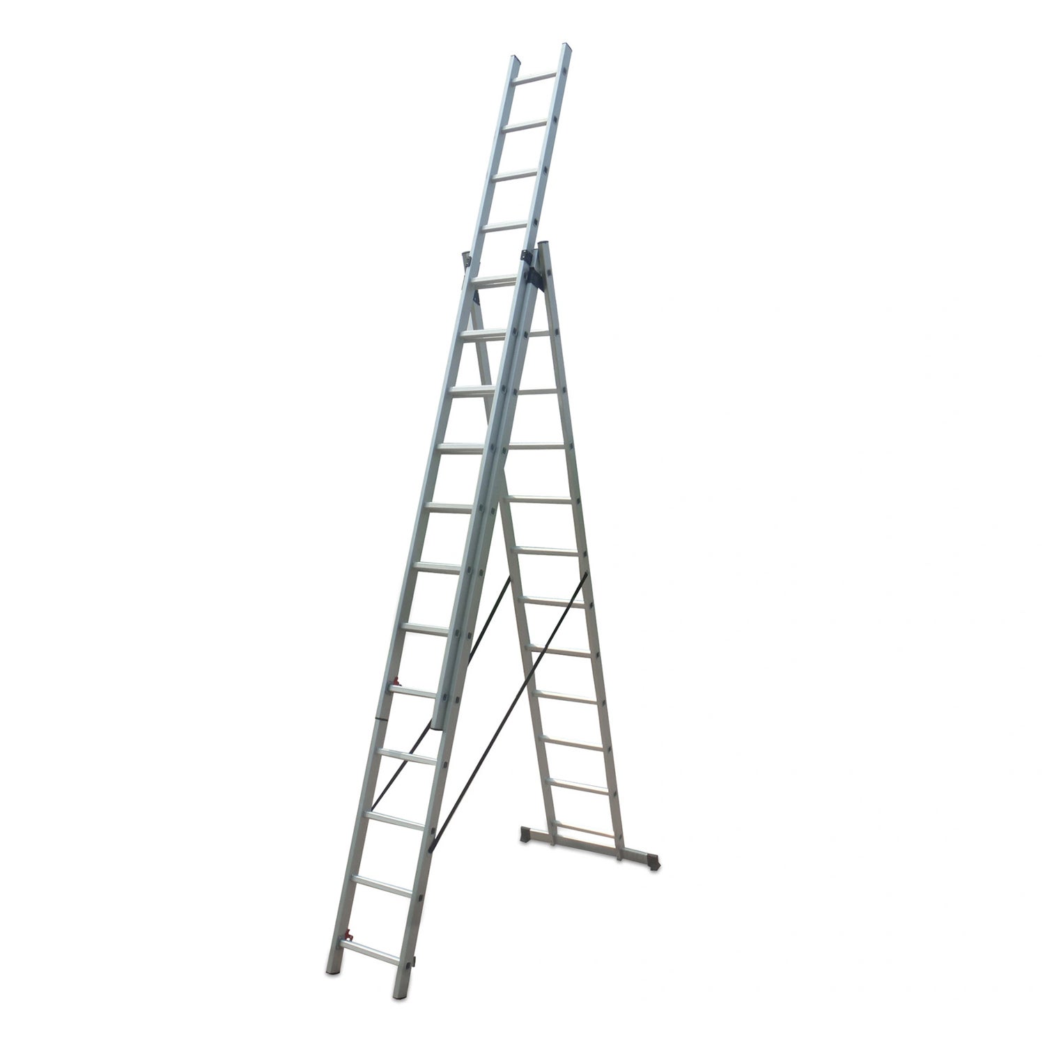 Drabina Aluminiowa 3x12 stopni Wielofunkcyjna Uniwersalna 150 kg 8,1m MOCNA