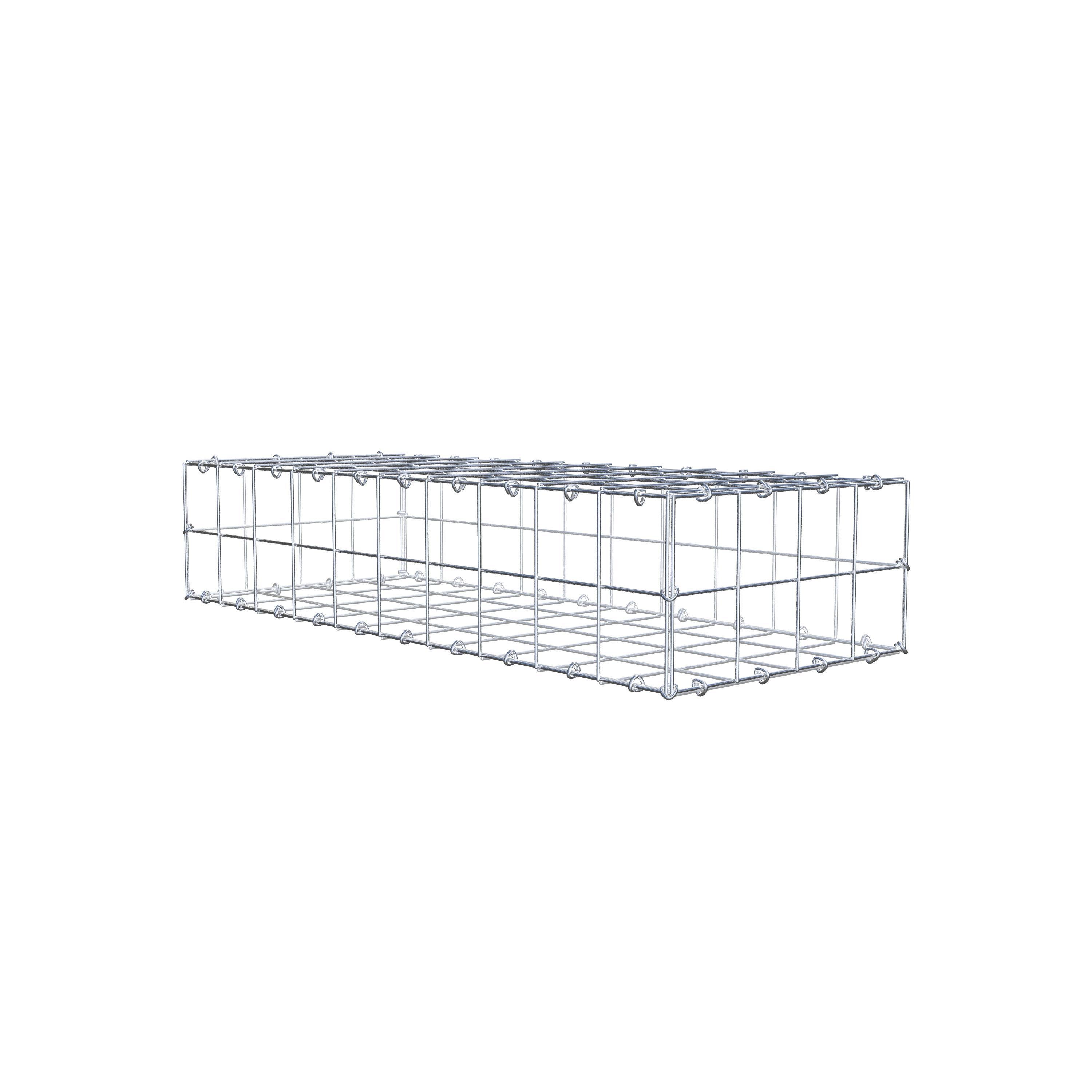 Gavión de acero galvanizado 100x20x40cm (LxAxP), malla 10 x 10cm, Anillo en C, jaula metálica para muro o jardín - 7