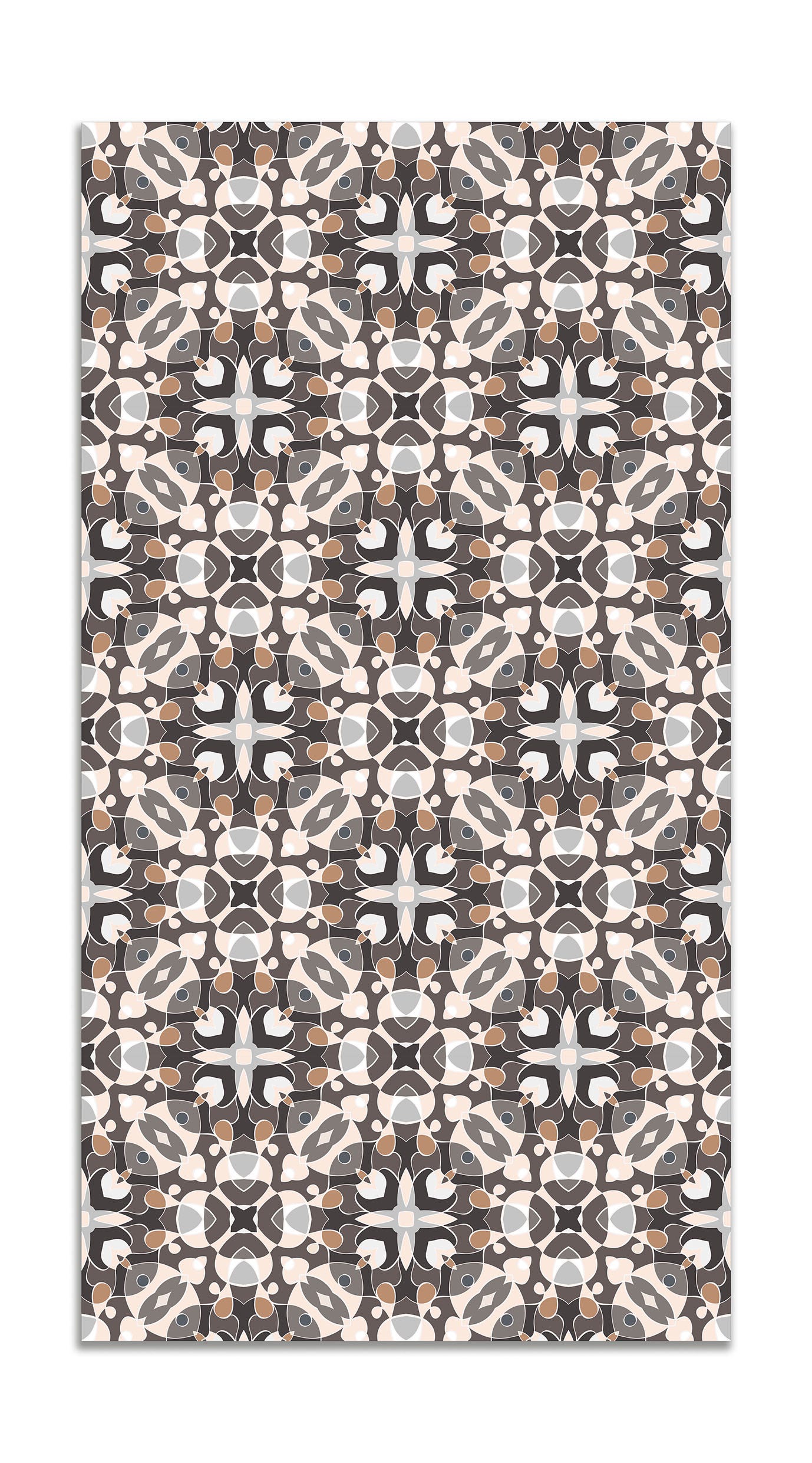 Tapis Vinyle Panorama Inca Gris 160x230 Cm - Tapis De Sol Antidérapant Résistant à L'Eau Pour Maison, Cuisine, Chambre Ou Extérieur