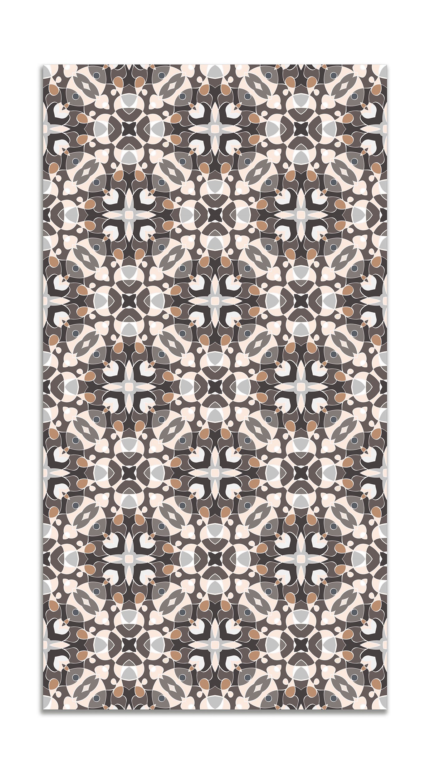 Panorama alfombra vinílica estilo hidráulico oriental gris 60x200 cm - alfombra cocina vinilo - alfombra salón antideslizante