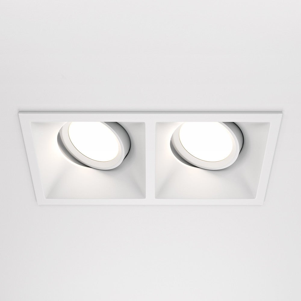 Oprawa sufitowa wpuszczana podtynkowa Dot biała 2xGU10x50W prostokątna IP20 wym: 4,2 x 9 x 17,3 cm aluminium Maytoni - 4