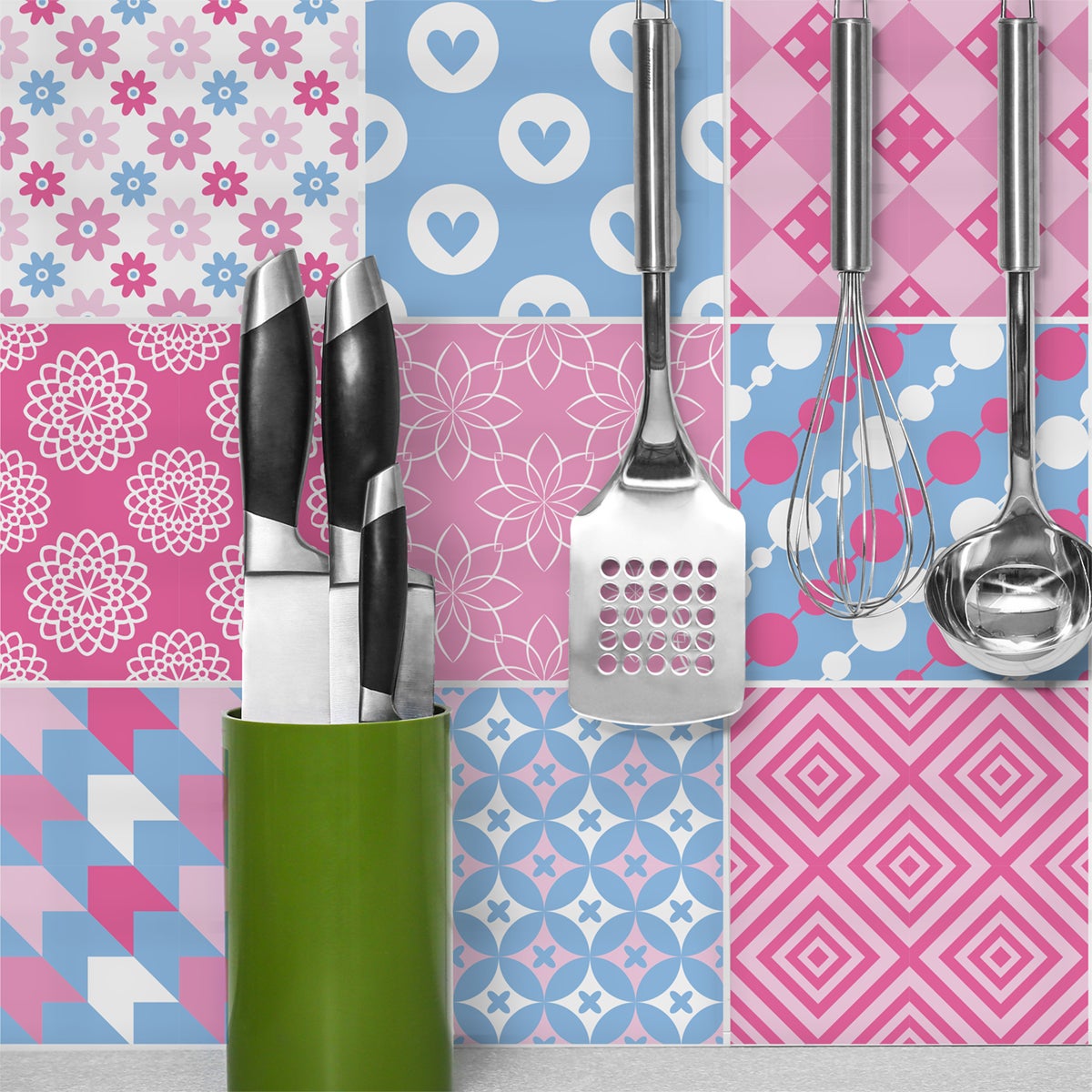 9 adesivo piastrelle scandinavo Dyre - Sticker adesivo - adesivi murali - 9stickers15x15cm - 4