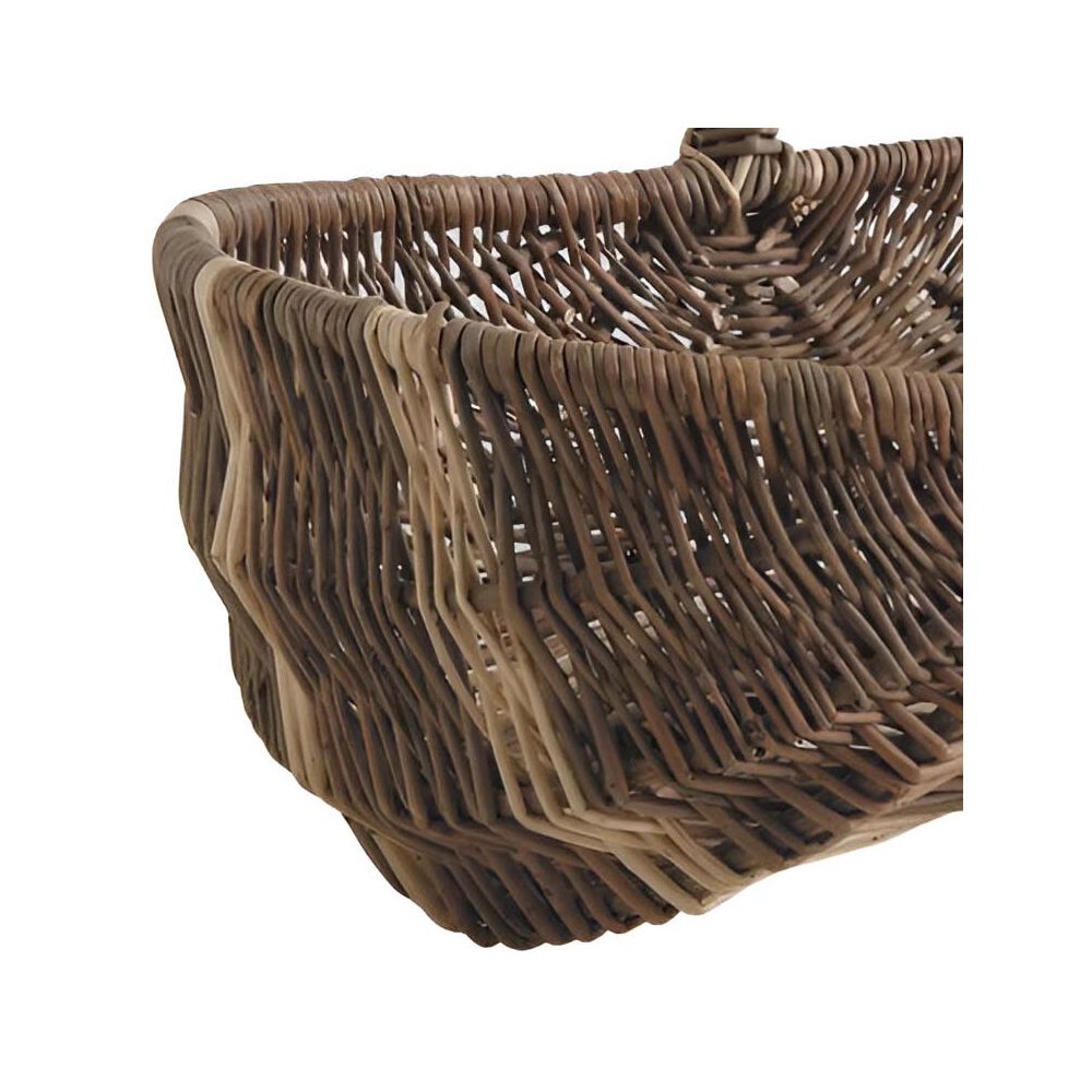 Panier bourguignon en osier brut et blanc 43 x 29 x 14-27 cm Aubry Gaspard - 5