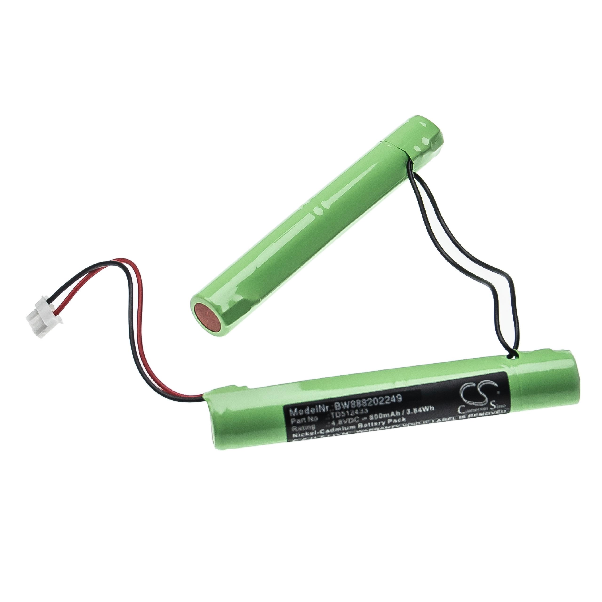 vhbw Batterie compatible avec BAES OVA 38459 éclairage d'issue de secours (800mAh, 4,8V, NiCd) - 3