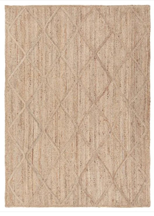 Dywan intérieur naturel rectangulaire, l.200 x L.300 cm jute Carmen (Galleriafarah1970)