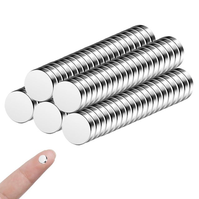100 pièces | Aimants ronds ultra-puissants 6 x 2 mm, petits aimants puissants en néodyme pour réfrigérateur, mini aimants