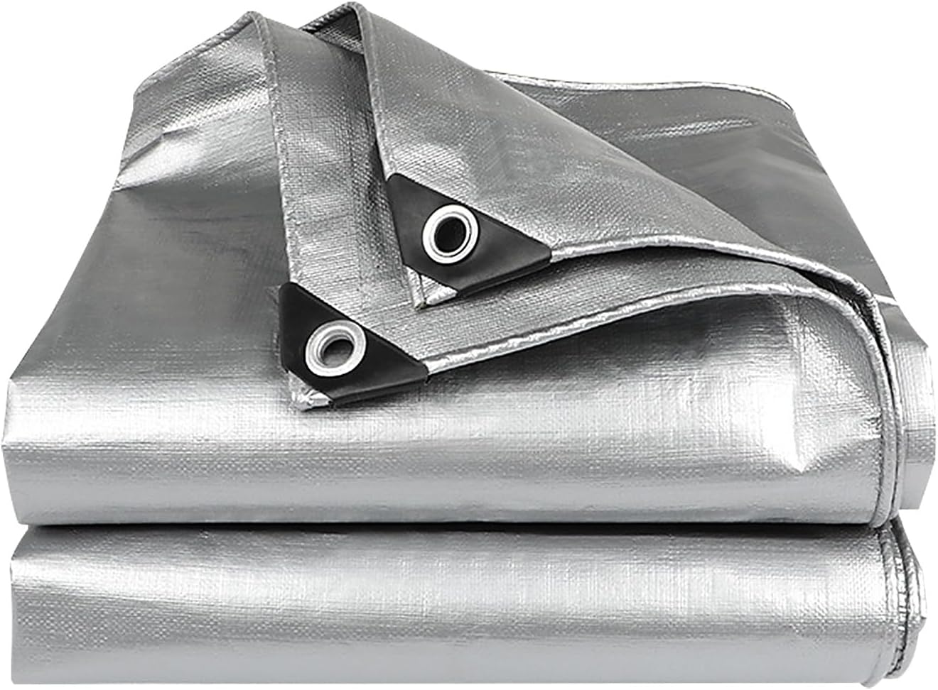 Wodoodporna plandeka zewnętrzna, plandeka na samochód ciężarowy do ogrodu, na podwórko, meble, 3 x 5 m (srebrna)