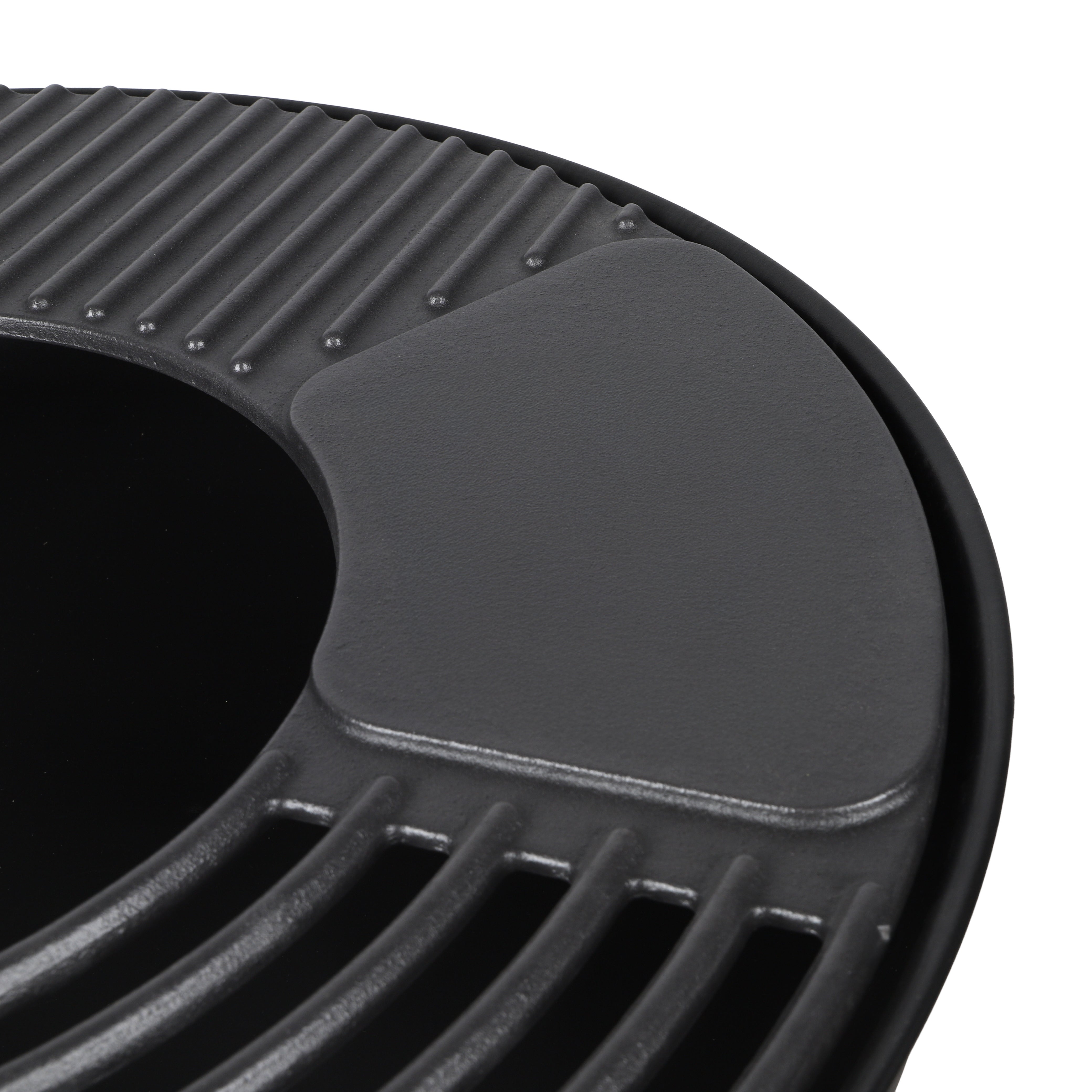 ELITE – Brasero Plancha Grill avec range-bûches – Ø61 x H90 cm – Barbecue feu de bois & charbon – Design extérieur - 4