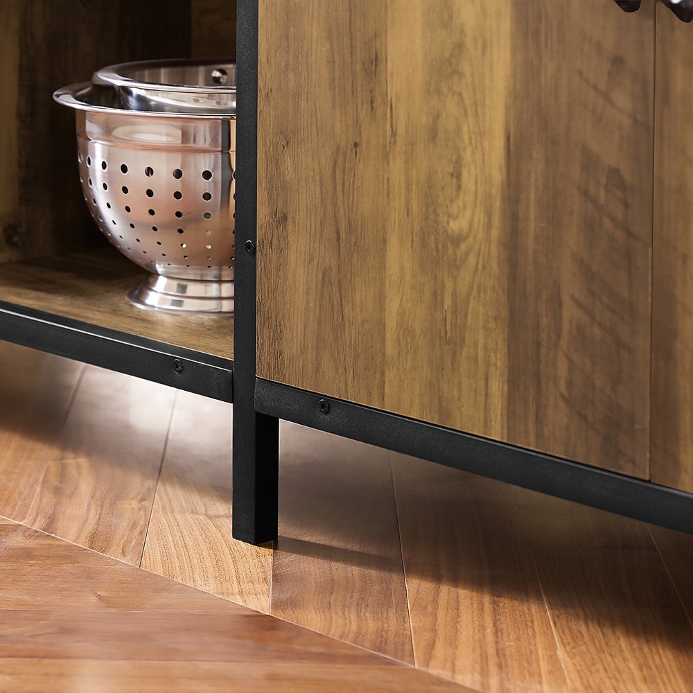 SoBuy Wyspa kuchenna Brązowy 170x60x88.5cm Przemysłowy KNL01-F - 6