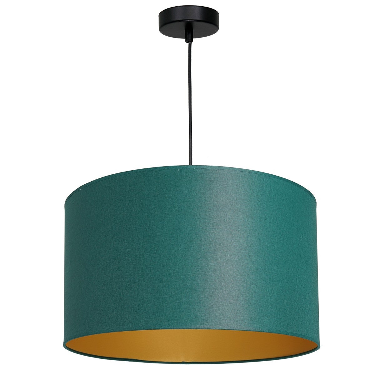 Lampa wisząca Arden zielono-czarny matowy-złota 1xE27x15W wym: 120 x 40 x 40 cm tkanina Luminex