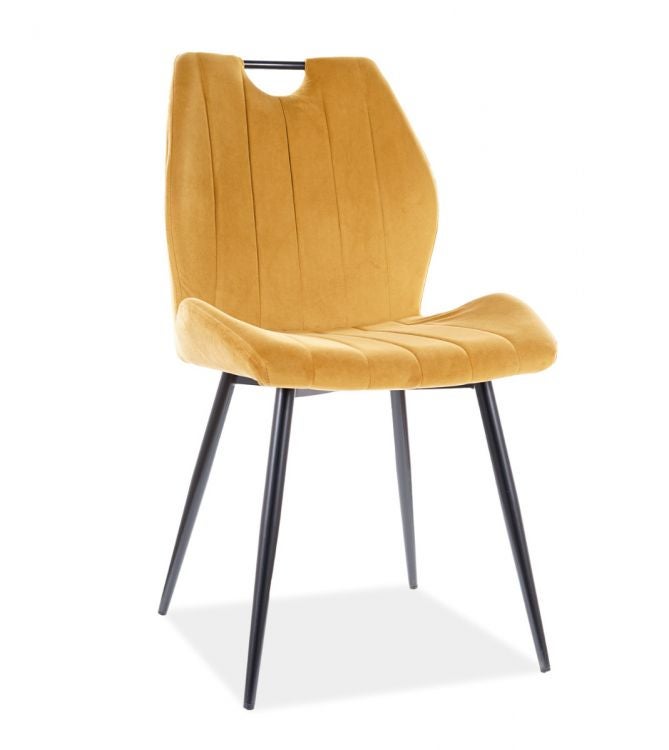 Krzesło tapicerowane ARCO VELVET curry