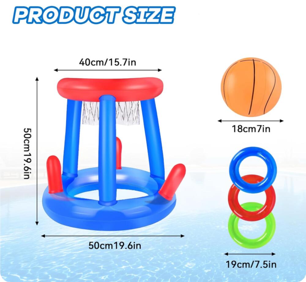 Jeux Piscine Gonflable Panier de Basket Flottant et Jouet Panier de Jeux Piscine Gonflable Panier de Basket Flottant et Jouet Panier de