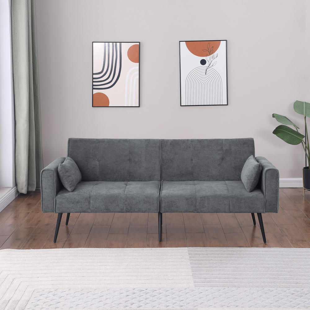 Sofa rozkładana typu futon, rozkładana, z regulowanym oparciem, do małych mieszkań