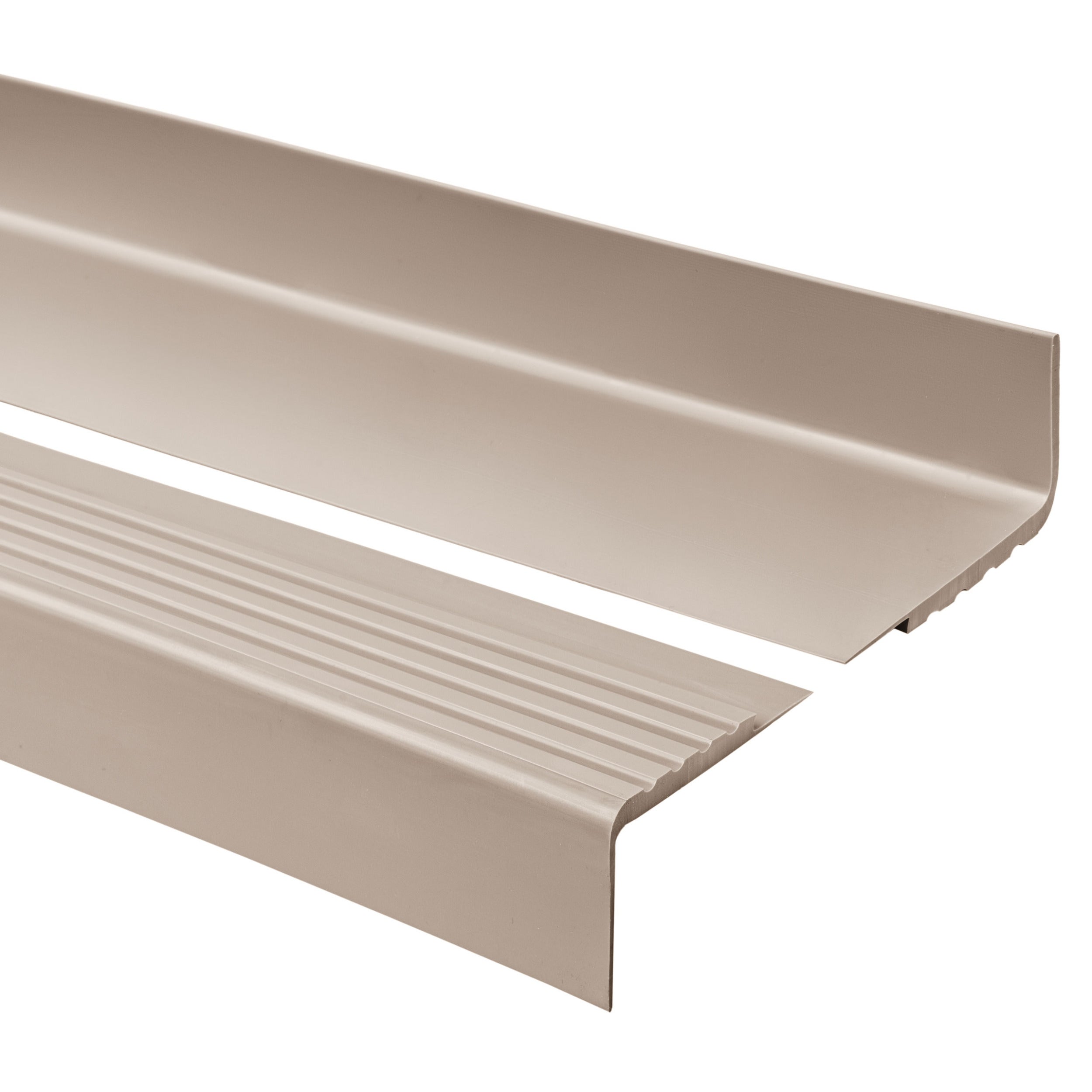 Profil schodowy 40x40 mm PVC na krawędzie stopni antypoślizgowy - 150 cm, beżowy