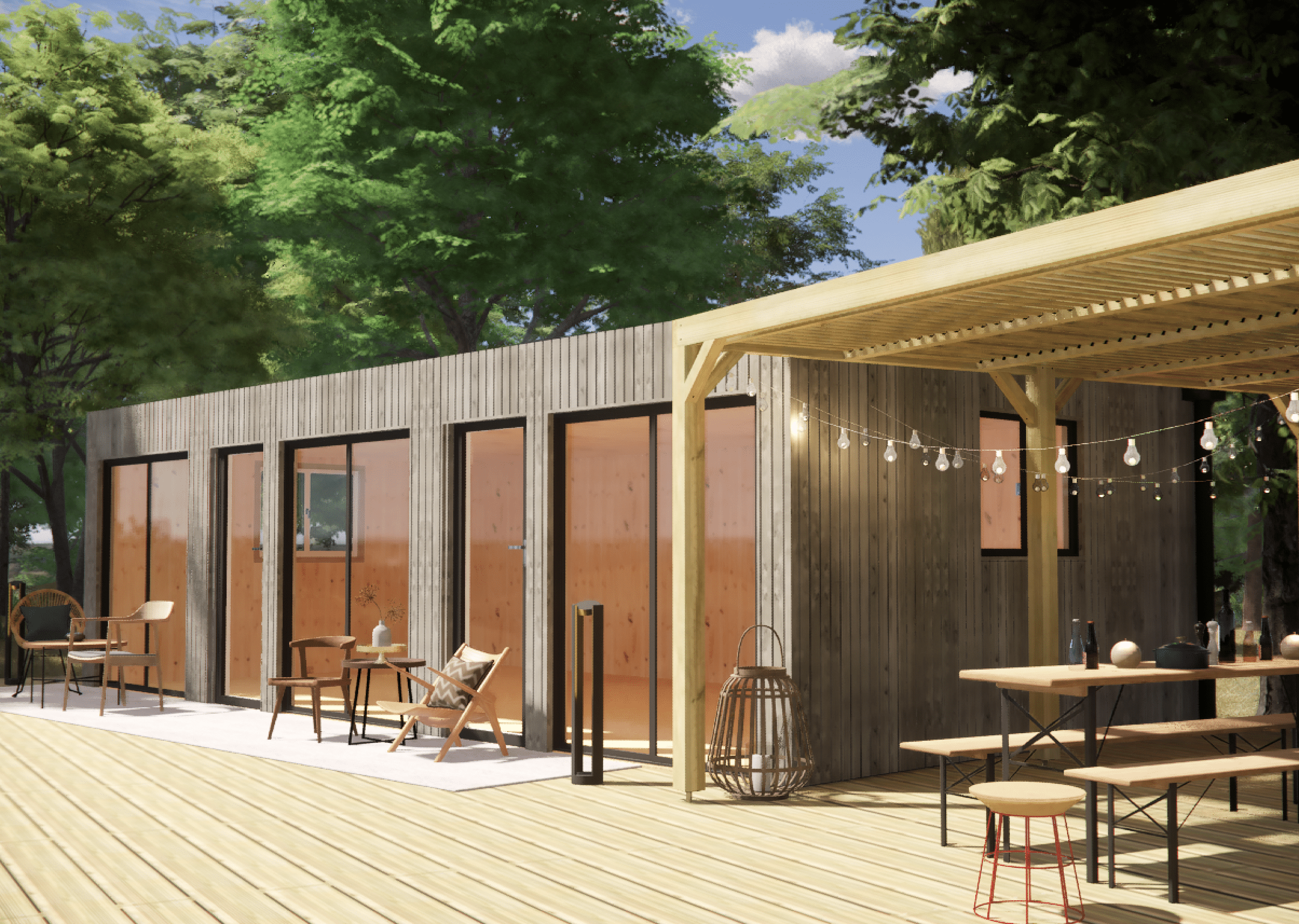 Studio de jardin habitable en bois 8,8 x 5,7 x 2,7 m - 6