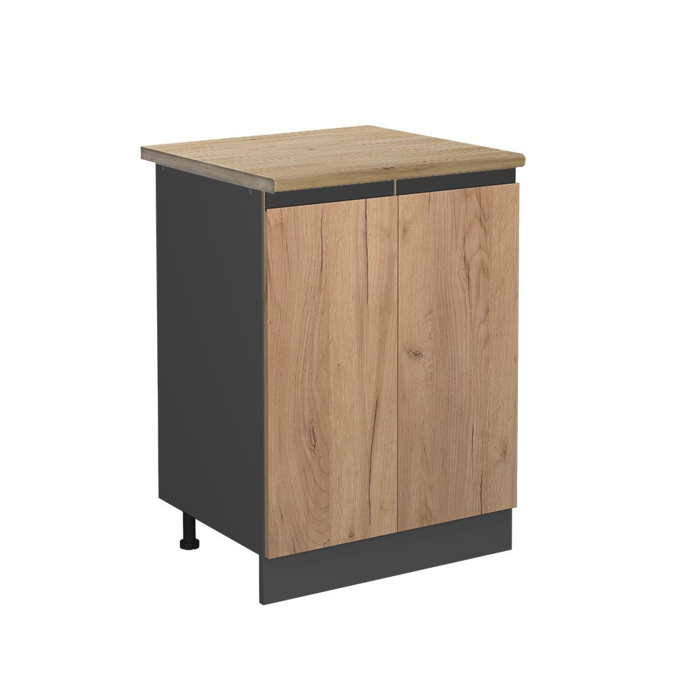 Vicco Szafki kuchenne R-Line, Złoty dąb energetyczny, 60 cm J-Shape, BP Dąb