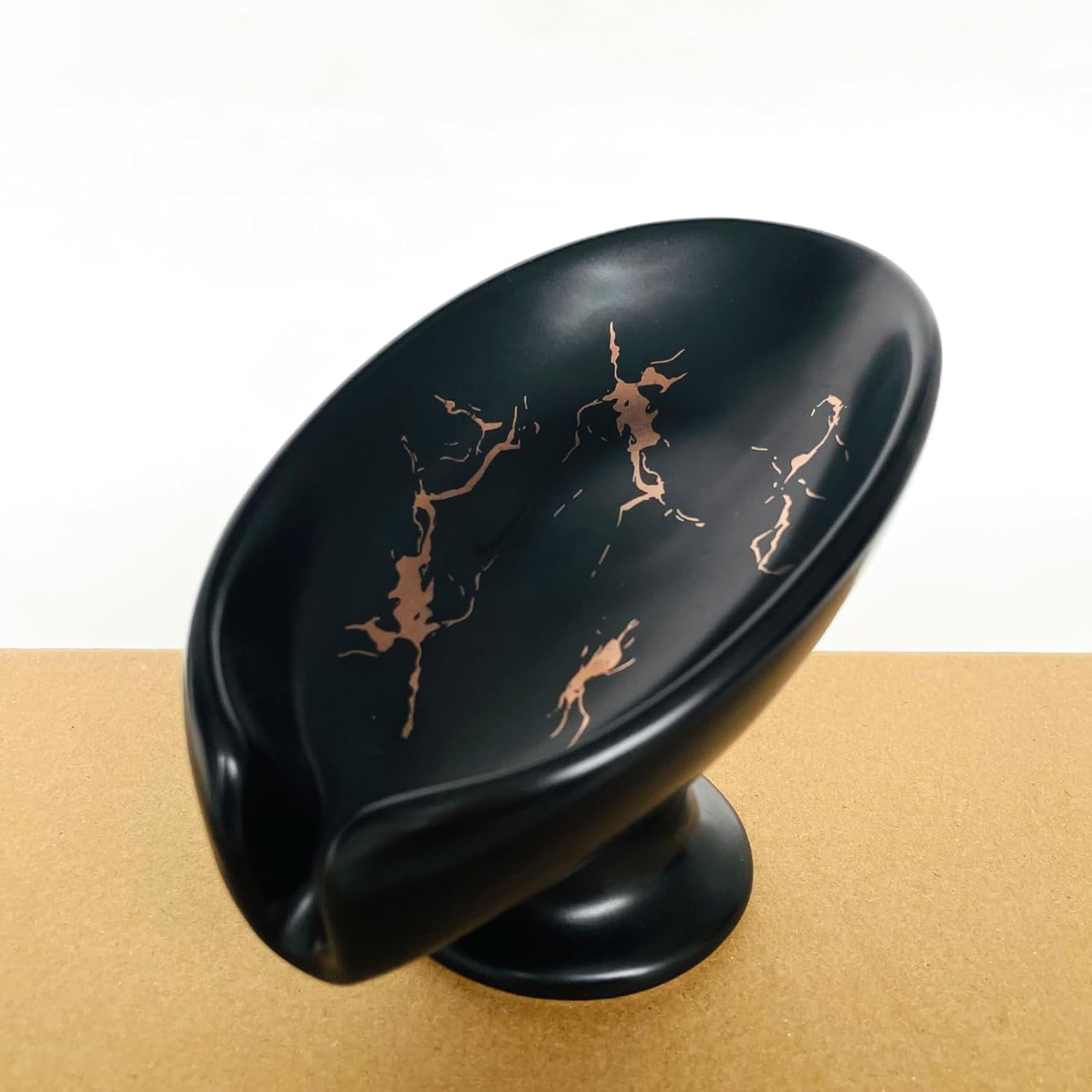 Mydelniczka, ceramiczna mydelniczka, uchwyt na mydło do łazienki, łatwe czyszczenie, szybkie schnięcie, nie wymaga wiercenia, zestaw 1 szt., czarny
