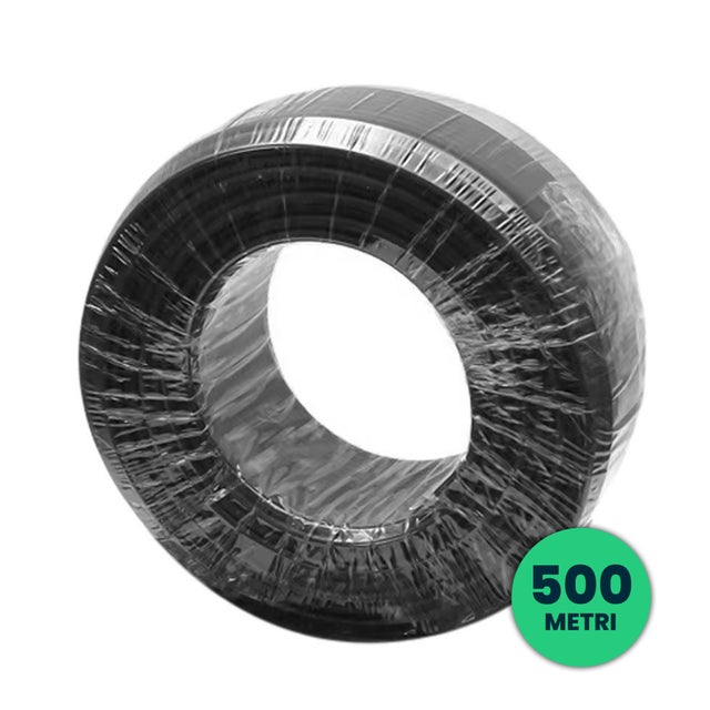 Cavo Solare Fotovoltaico 6 mmq Unipolare Colore Nero Prodotto in Germania Collegamento Professionale Pannelli Solari Fotovoltaici (Bobina 500 Metri)