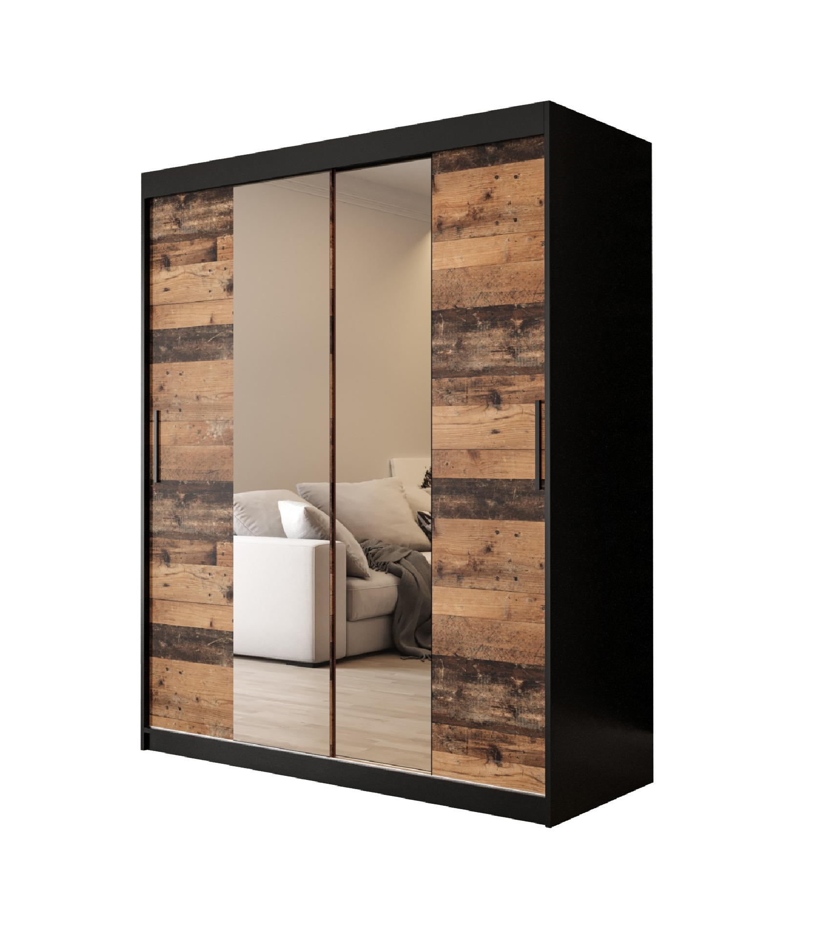 Szafa przesuwna garderoba OLD STYLE T1 150 x 62 x 200 cm - Abiks Meble