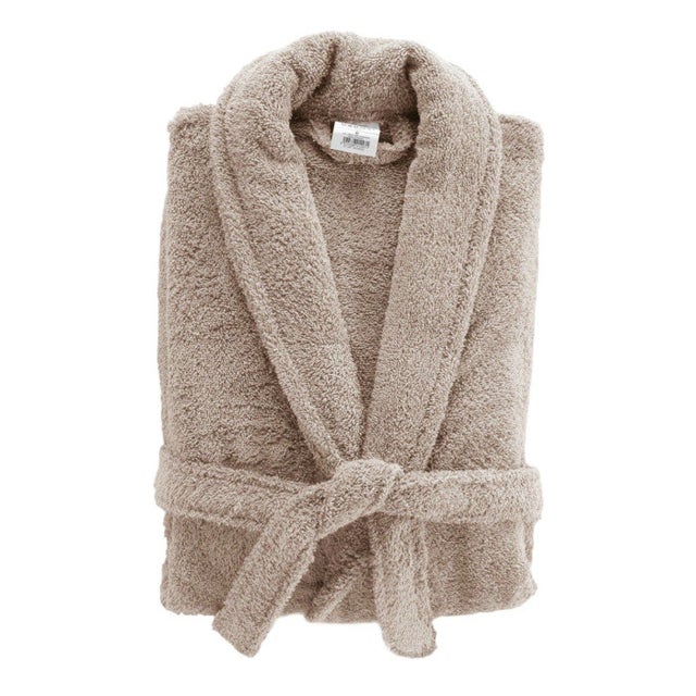 Peignoir Col Châle en Coton 