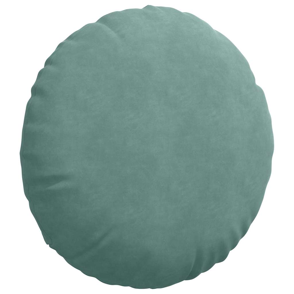 Cojines de asiento, 2 unidades, verde mar, Ø 40 x 13 cm, terciopelo - 5