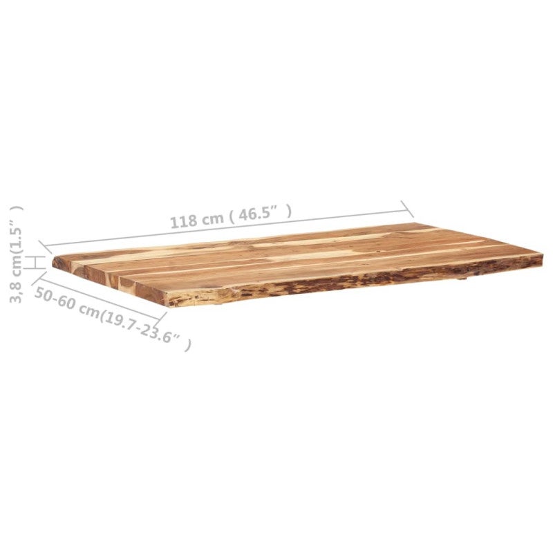 Dessus de table Bois d'acacia massiccio 118x(50-60)x3,8 cm - 4