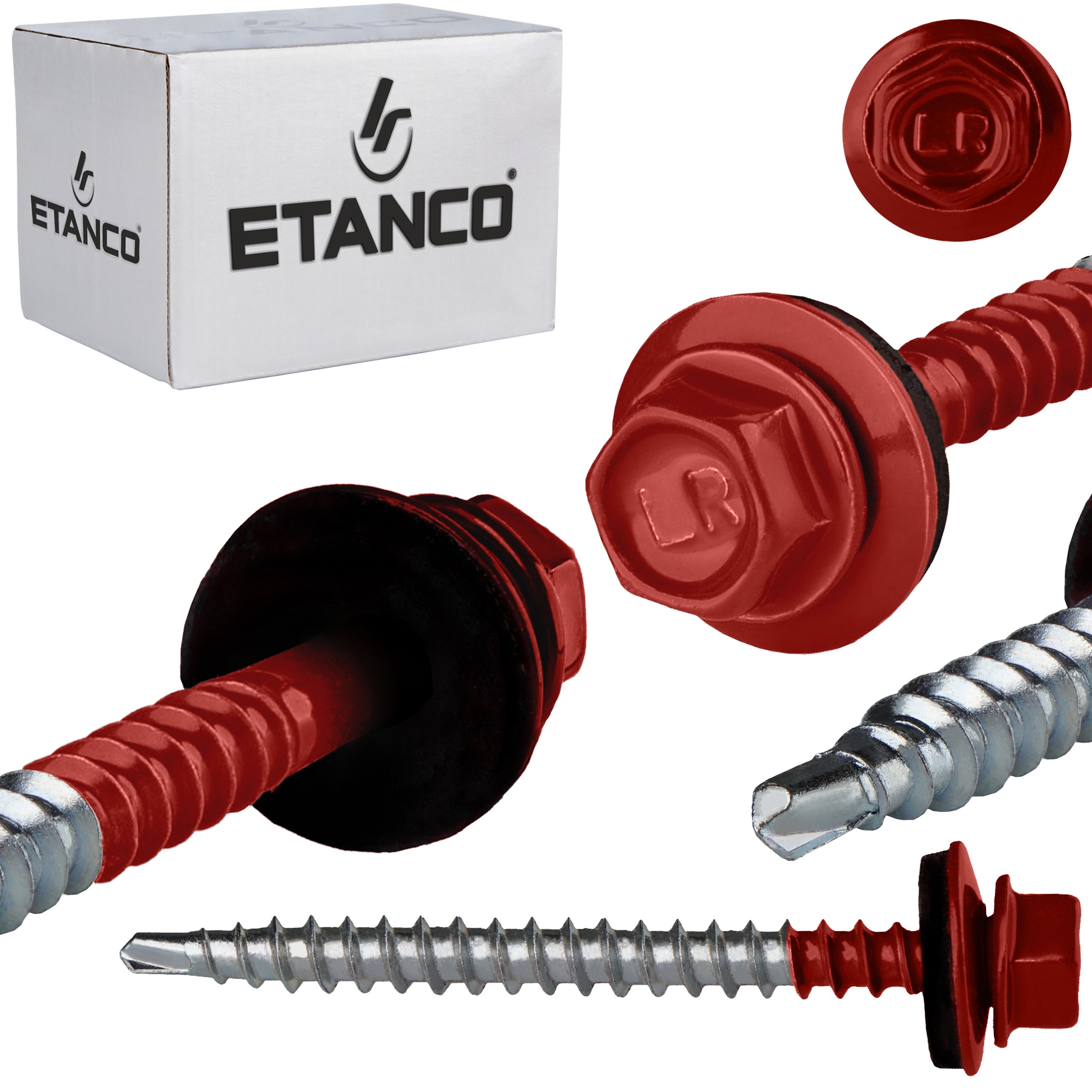 Wkręty farmerskie Etanco GTF2 4,8x60 mm RAL 3011 100szt