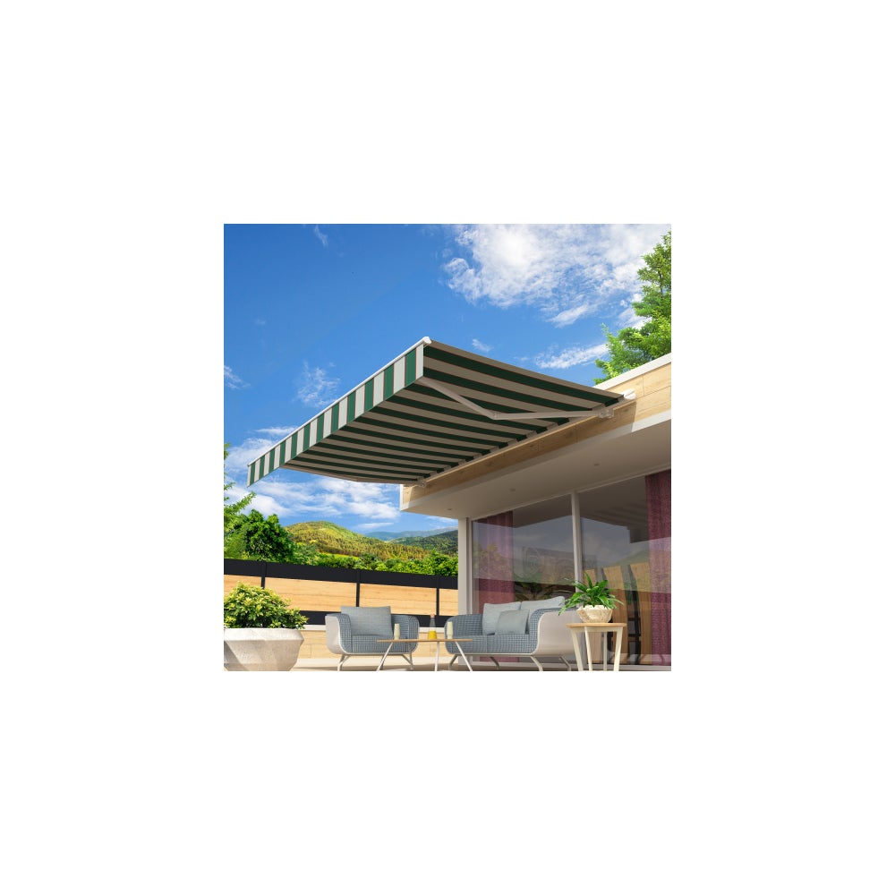 Toldo semicofre duncan 4,80 x 3 m con motor, mando a distancia y sistema de emergencia (ses8127v - multicolor)
