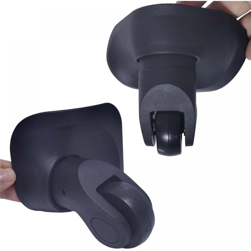 Lot De 2 Roulettes De Remplacement Pour Valise – Noires – Universelles – 7,3 X 5 Cm