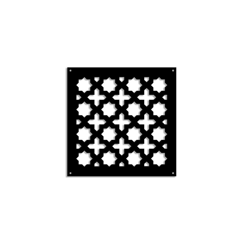 CROSS - Perforowany panel PCV - 48X48 CM Czarny osłona przeciwsłoneczna