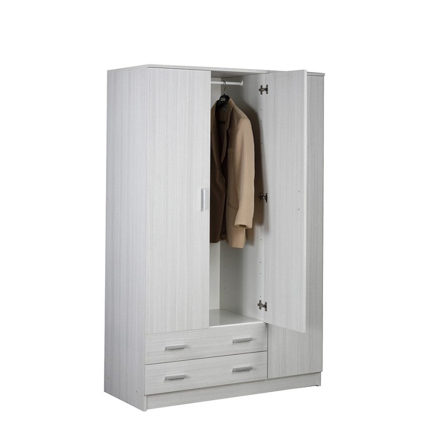 Armadio 3 ante 2 cassetti h 182 cm colore Eucalipto - 7