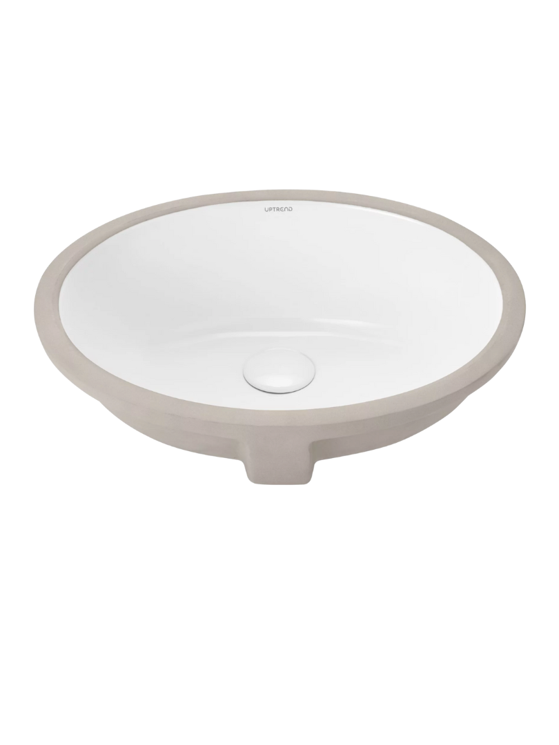 Umywalka podblatowa Uptrend COMA biały połysk, z przelewem 45x38x19,5 1 szt.